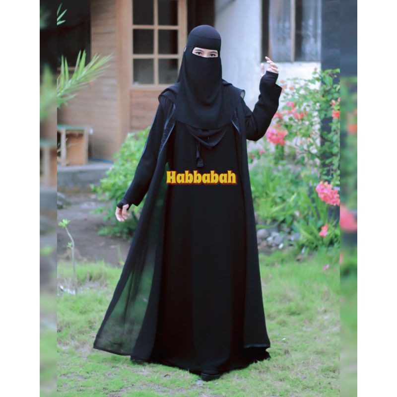 Abaya Bassic Hitam Jetblack Dress Hitam Masturoh Temboro Gamis Hitam Terbaru SALSA