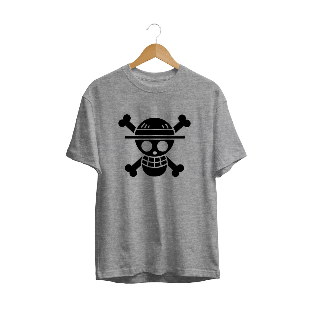 KAOS BAJU DISTRO JOLLY ROGER BAJAK LAUT STRAW HAT PIRATES SHP KAOS ONE PIECE