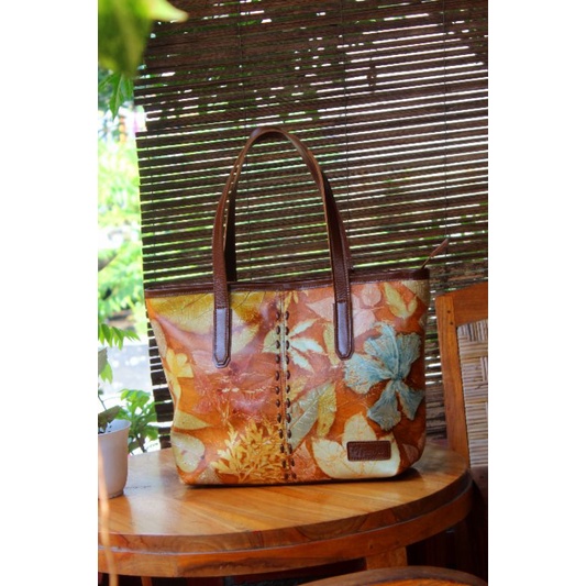 TOTE BAG WANITA KULIT ECOPRINT ANANTIO