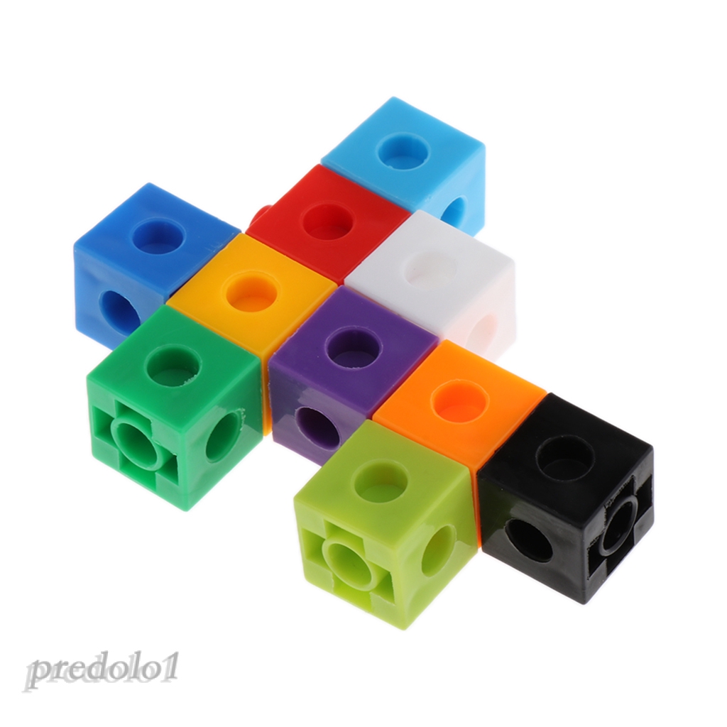 [PREDOLO1] 100pcs MathLink Counting Cubes Early Education 100pc 2cm x 2cm x 2cm cubes