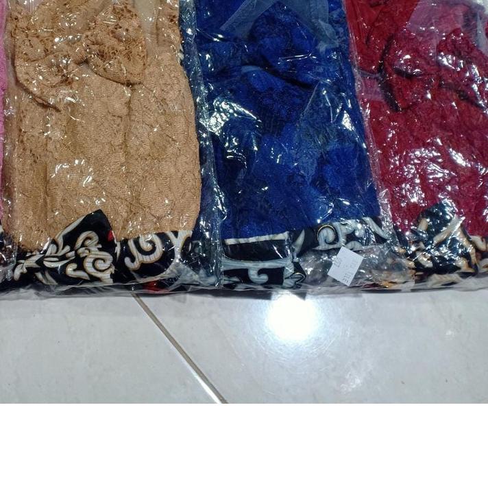 ♨ Jf - New Model Batik Anak Imut 3-5 th Bahan Brukat Kombi Batik Dress Cecilia & Setelan Pepplum Kid