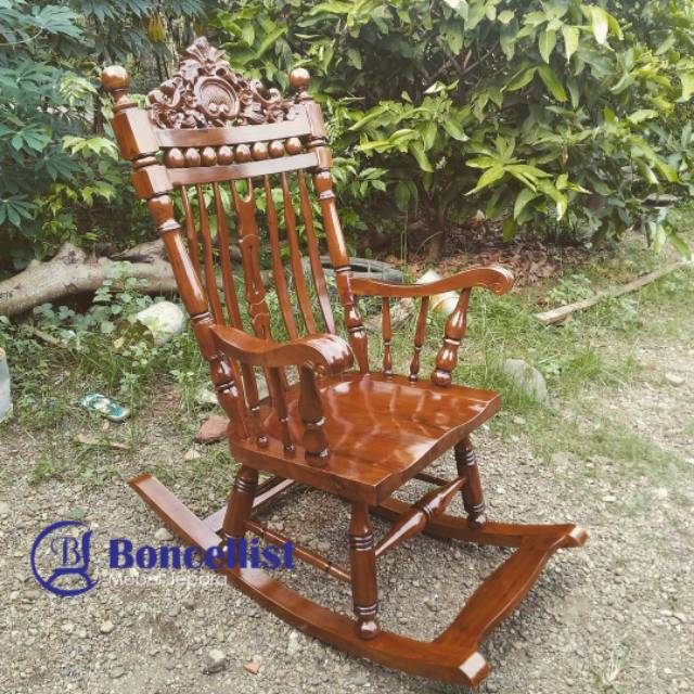 Kursi goyang kayu jati mebel jepara