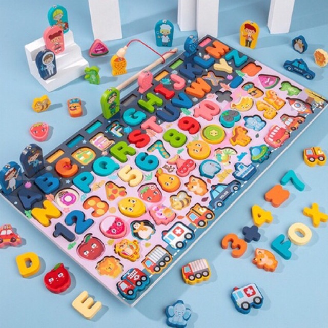 mainan abc / 7in1 puzzle / 7 in 1 / 9 in 1 puzzle / mainan edukasi anak 7 in 1 papan edukasi anak2