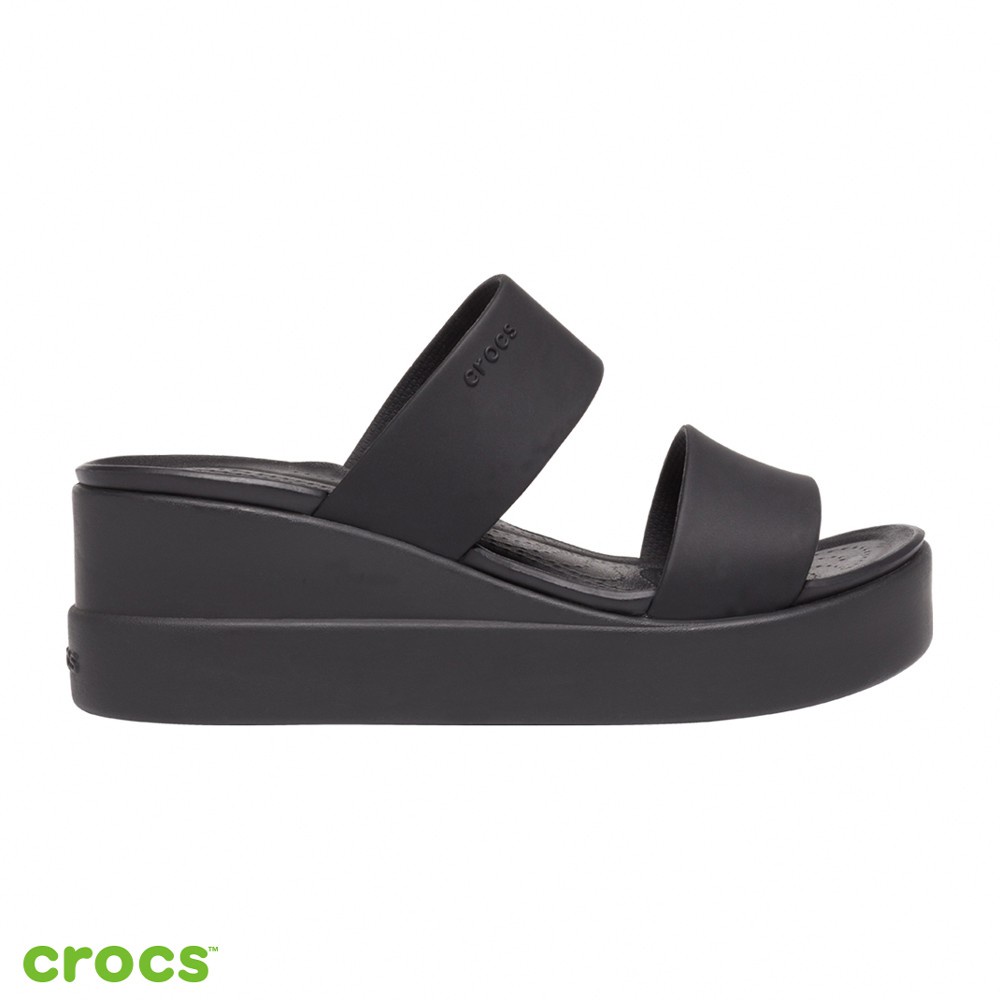 CROCS BROKLYN SLIDE / SANDAL WANITA / FASHION WANITA / FASHION KOREA - BLACK 206219-060