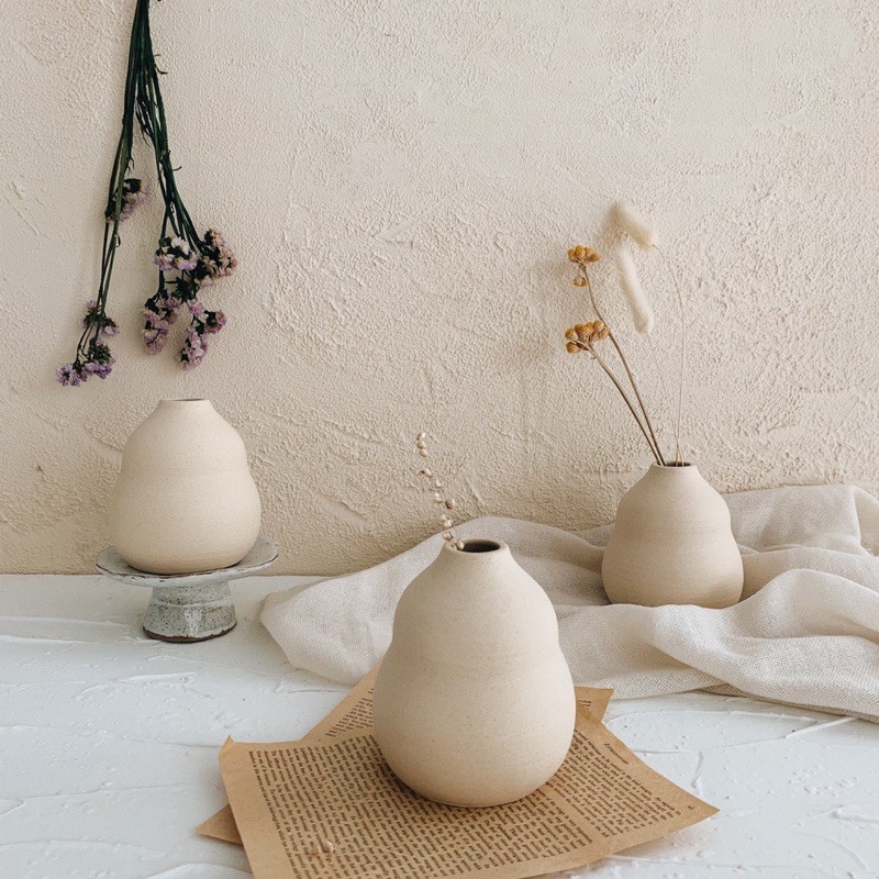 KIRO Vas Bunga Dried Flower Vase Bejana Bunga Keramik Aesthetic Korean Homedecor Vintage Unik Dekorasi Rumah Kamar Tidur Minimalis Pajangan Properti Foto Studio Scandi Japandi Retro Nordic Style