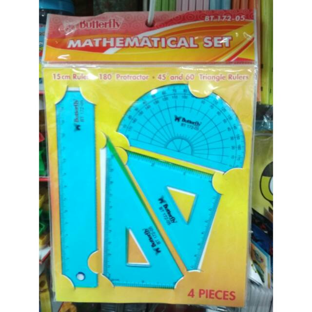 

Penggaris Set Butterfly isi 4 pcs