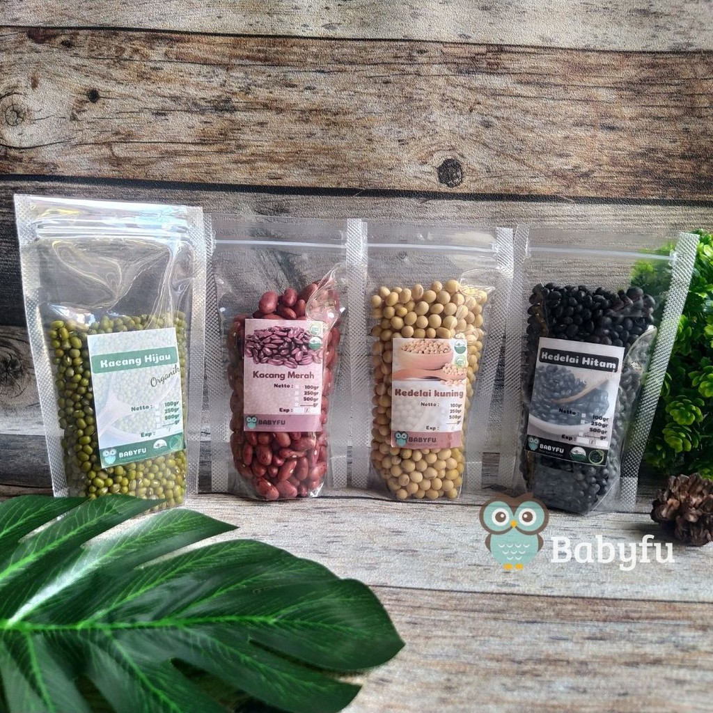 

Kacang MPASI Lingkar Organik (Kacang Merah,Kacang Hijau,Kedelai Hitam,Kedelai Kuning) REPACK 100gr