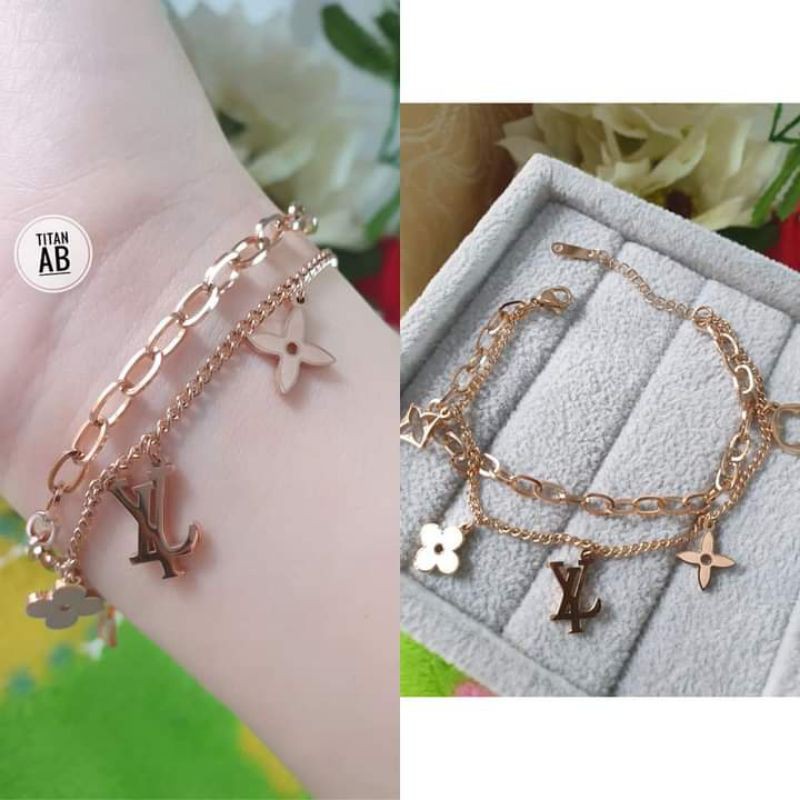 gelang titanium rose gold