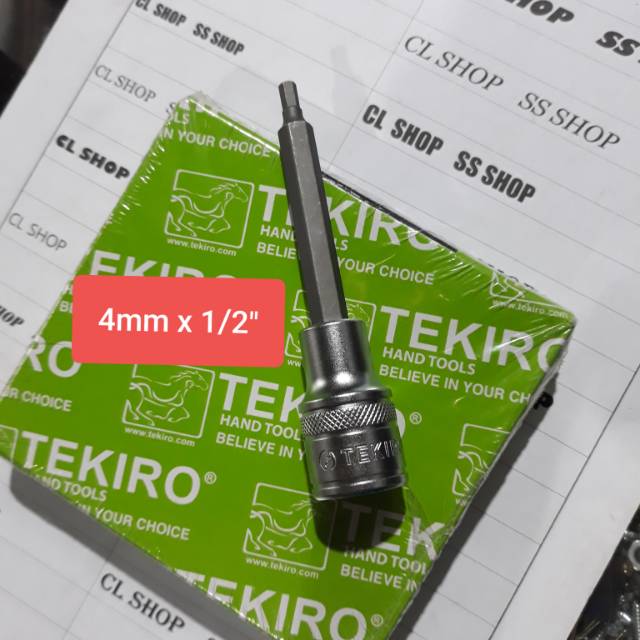 MATA OBENG KETOK HEX BIT 4mm kunci L hexagon 4 mm x panjang 6cm treker gedor segi enam cakram cvt