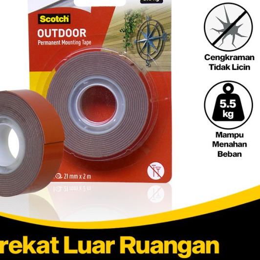 

❄ 3M Scotch Outdoor Double Mounting Tape 4011 - 21mm x 2m ☃