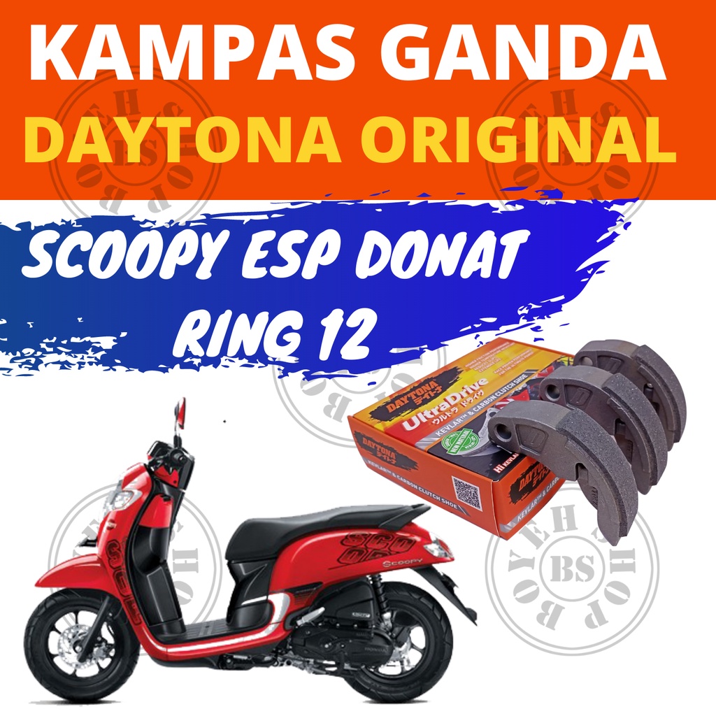 Kampas Ganda Scoopy ESP Donat Ring 12 Daytona Original 4637
