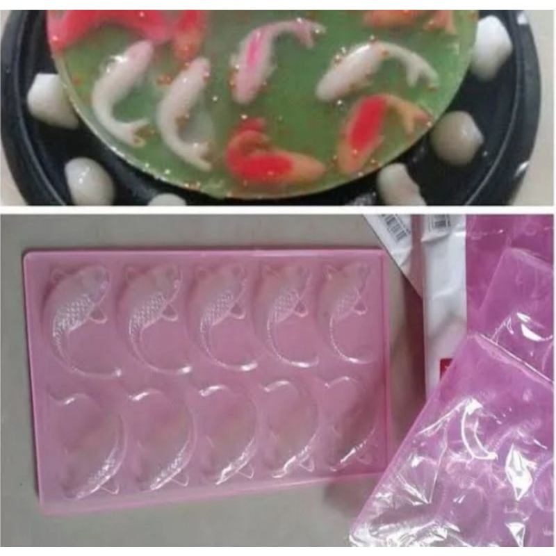 Cetakan coklat ikan koi Cetakan jelly agar