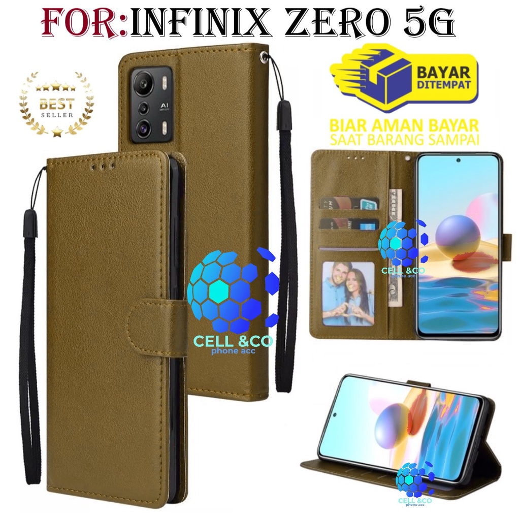 INFINIX ZERO 5G CASE FLIP LEATHER WALLET PREMIUM FLIP CASE BUKA TUTUP KESING HP CASING FLIP CASE WALLET INFINIX ZERO 5G