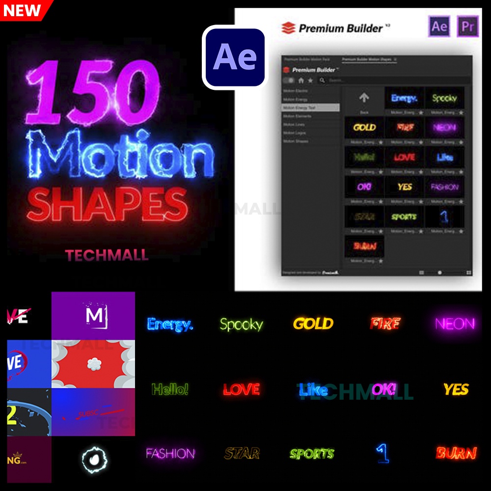 

NS 150 Motion Shapes Pack for After Effects