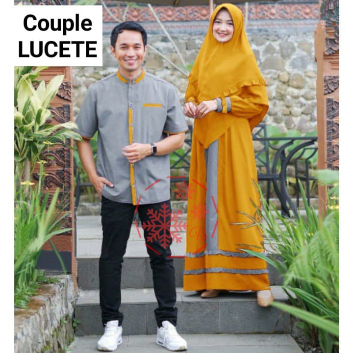 COUPLE LUCETE / CP GAMIS KOKO PRIA WANITA / BAJU MUSLIM / PAKAIAN PESTA