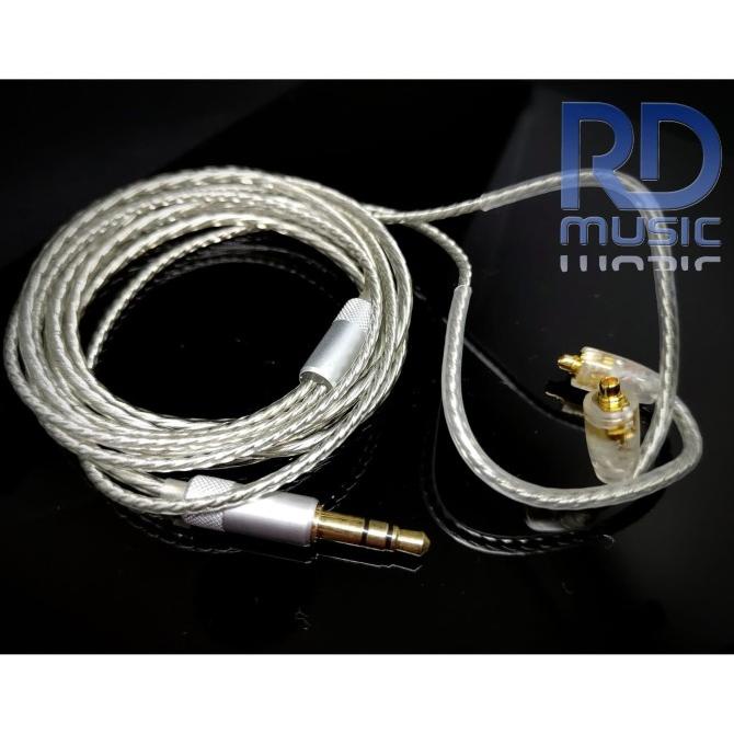 Kabel Mmcx Silver Coated For Iem : Shure, Basic Ie300, Pi 3.14 Audio Termurah