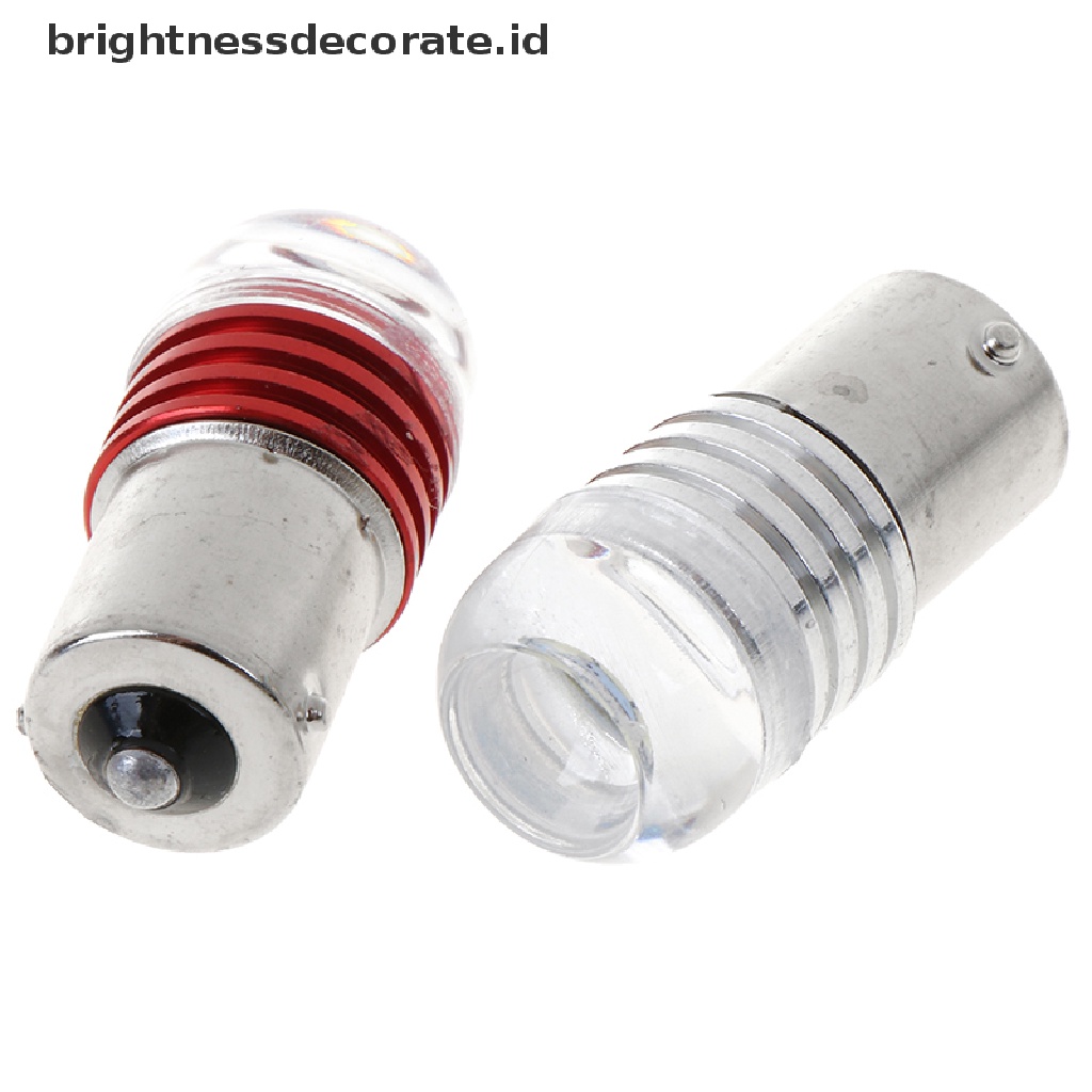 2pcs Lampu Led 3smd 1156 Warna Merah Putih Untuk Sein Mobil