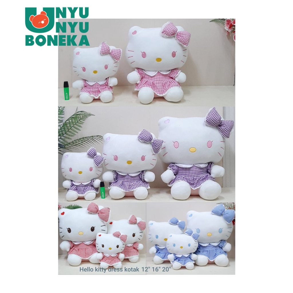 Boneka Hellokitty size 31cm/41cm/51cm/karakter/animal/hadiahultah/lucu