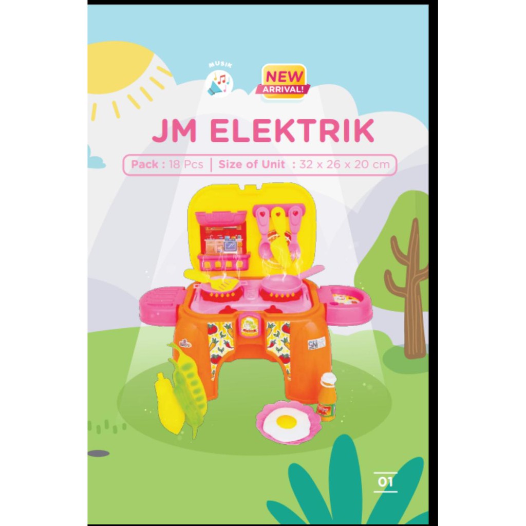 MAINAN MASAK MASAKAN ANAK KITCHEN SET JM ELEKTRIK SG TOYS