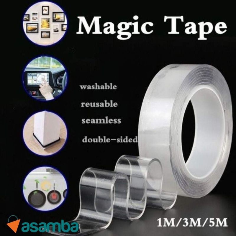 

Magic Double Tape Selotip Perekat Transparan 1 Meter