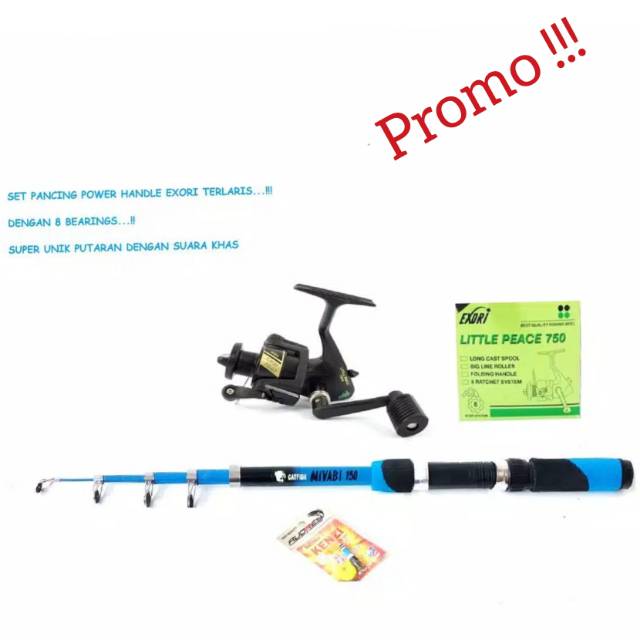 {HARGA PROMO} SET ALAT PANCING KOMPLIT {EXORI} DENGAN JORAN JAPAN DAN REEL POWER HANDLE EXORI