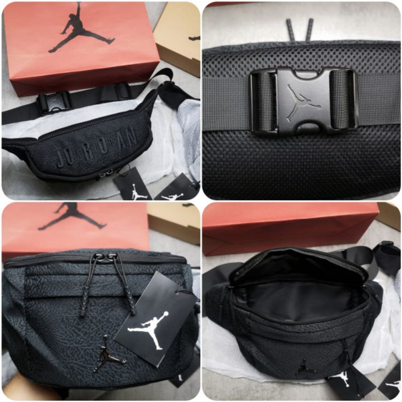 Air Jordan Burst Cark Black Waist Bag Fullset Free Box &amp; Paperbag (02)