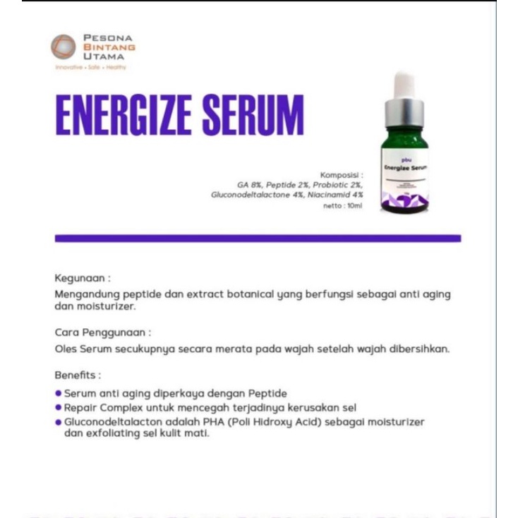 Energize Serum 10ml PBU