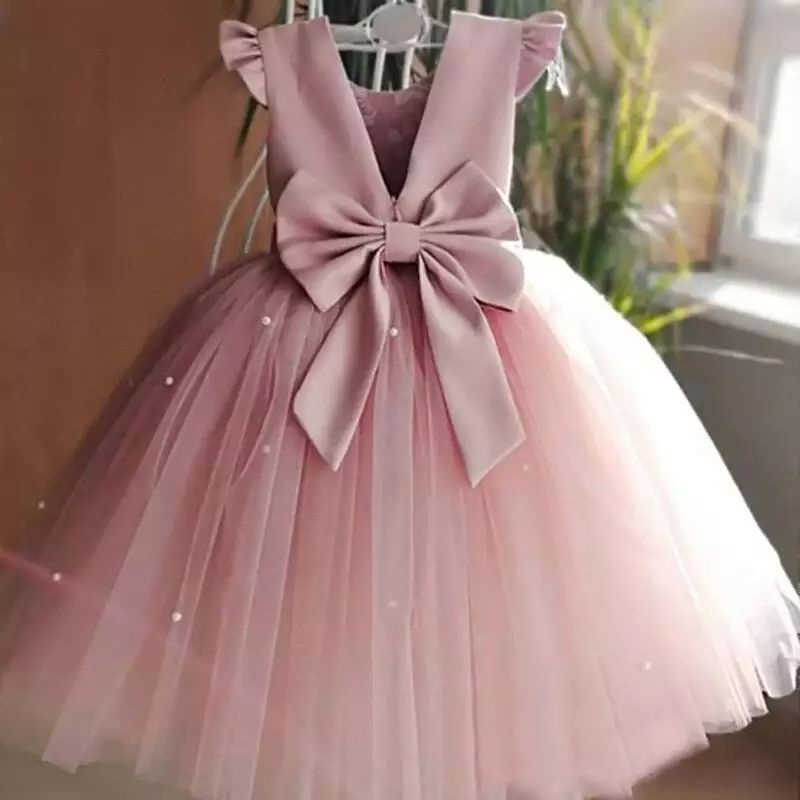 DRESS BANDO ANAK-ANAK PEREMPUAN GAUN PESTA PINK DRESS BATIK TERMURAH DRESS ANAK PEREMPUAN GAUN TUTU 