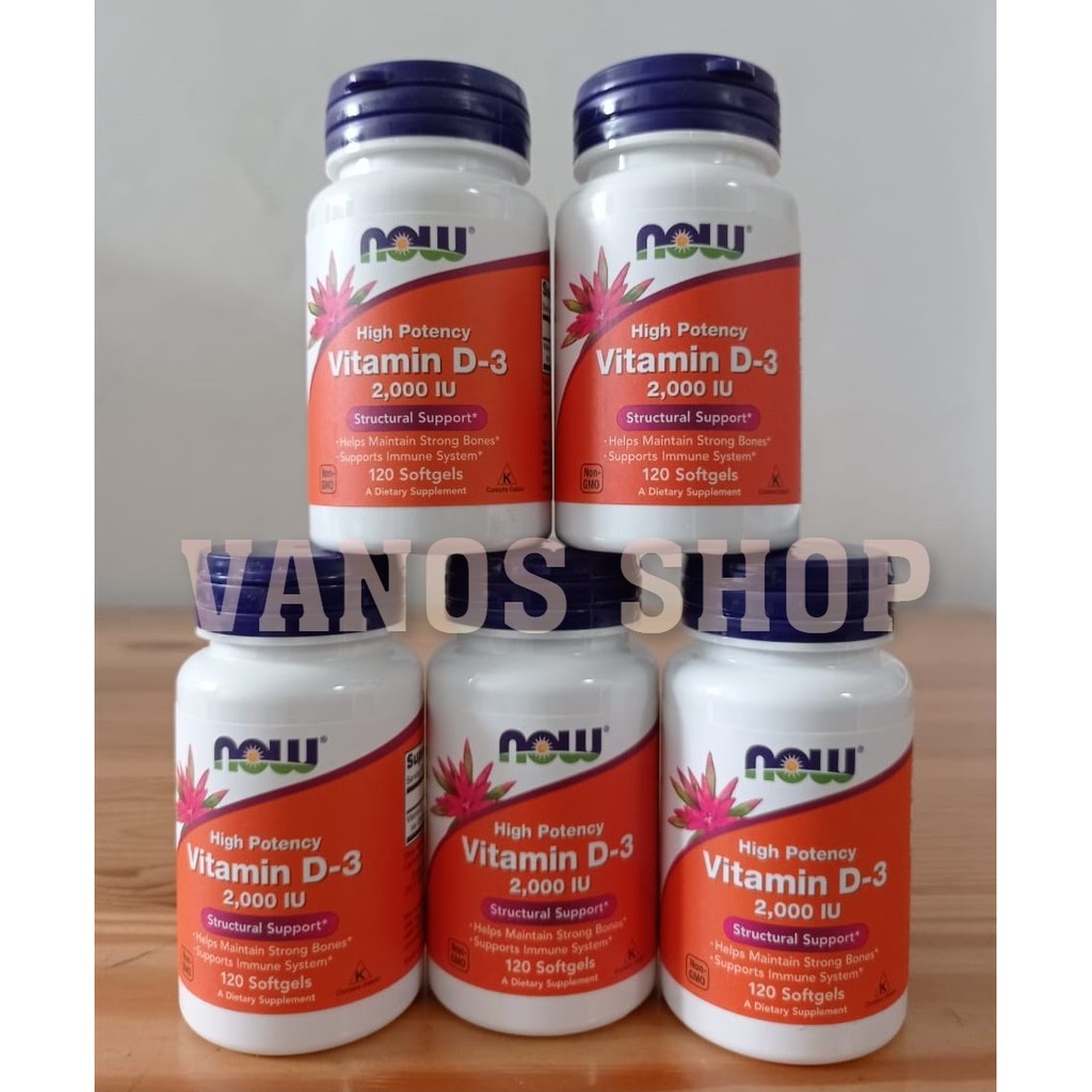 NOW Vitamin D3 2000IU 2000 IU,120 Softgels