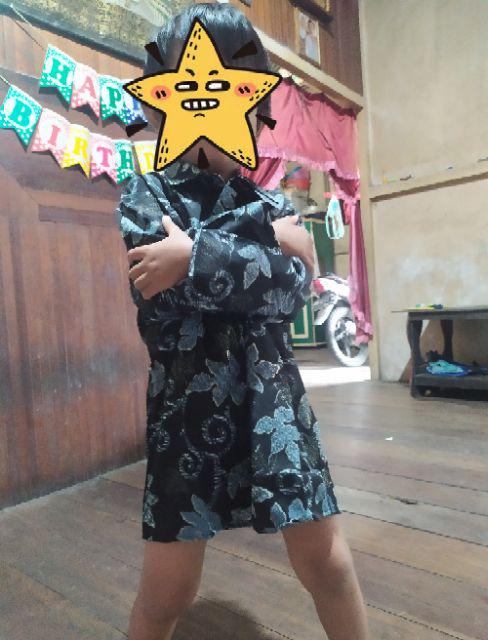 Dlshop Kemeja Batik Pepaya Prada Foil Model Klep Intip Tgn Pjg (real Pict)