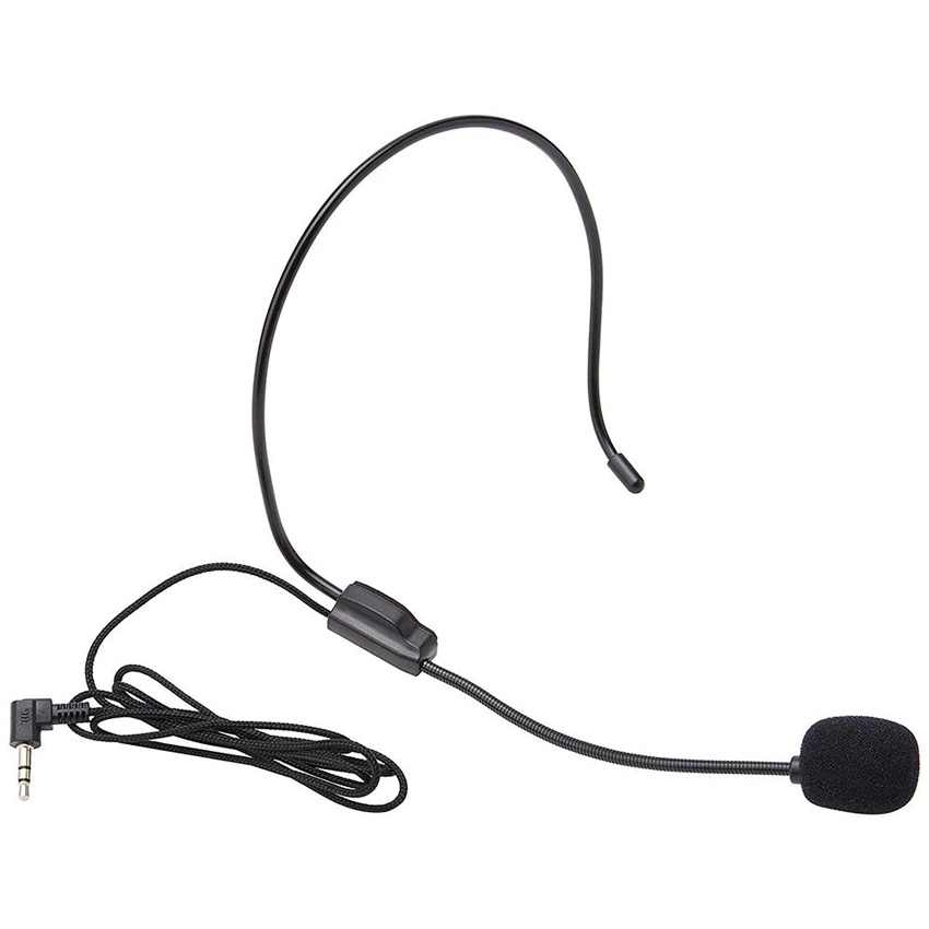 Mic / Mikrofon / Microfon / Microphone Bando Clip On Head Kabel Jack 3.5mm ASMR Podcast Recording Karaoke Zoom Meet Video Call