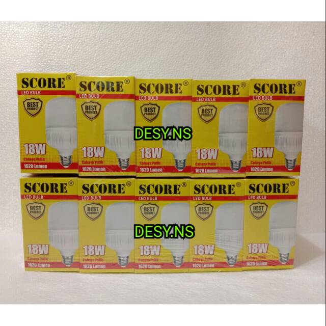 LAMPU LED 18W SCORE CAHAYA PUTIH/LAMPU MURAH LED 18W SCORE/BOHLAM LED SCORE 18W