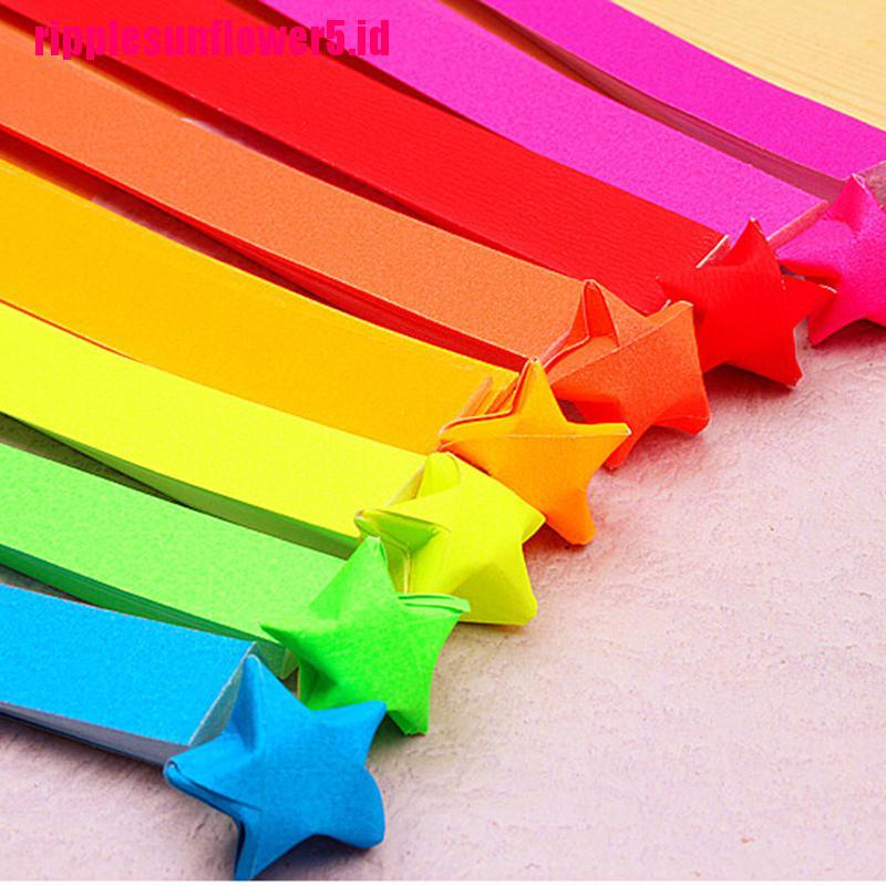 Kertas Origami Lipat Bentuk Bintang Warna-Warni