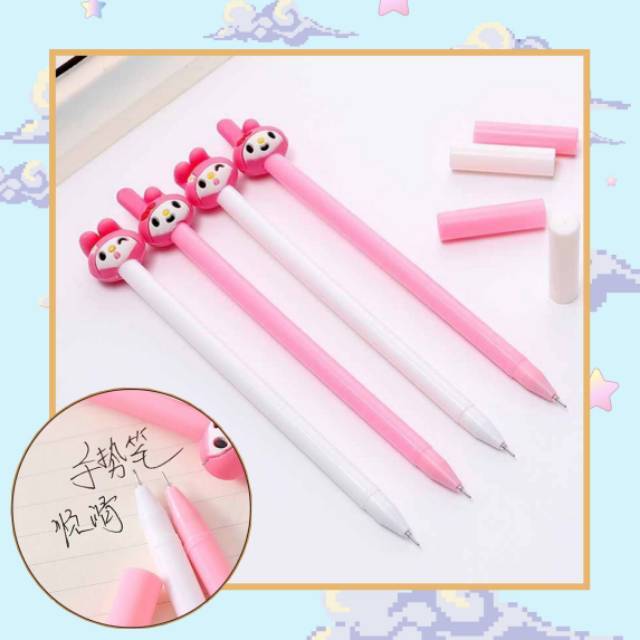 

GP019 BOLPEN PULPEN MY MELODY LUCU TINTA GEL INK PEN NEEDLE BLACK HITAM 0.38MM LEIDIS STATIONARY