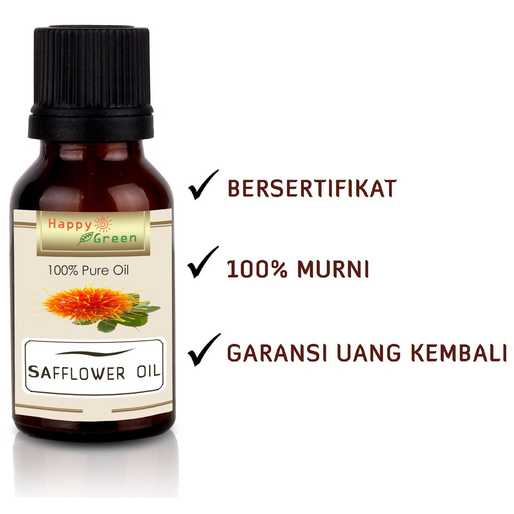 Bersertifikat Happy Green ORGANIC Safflower Oil  - Murni Minyak Safflower COA