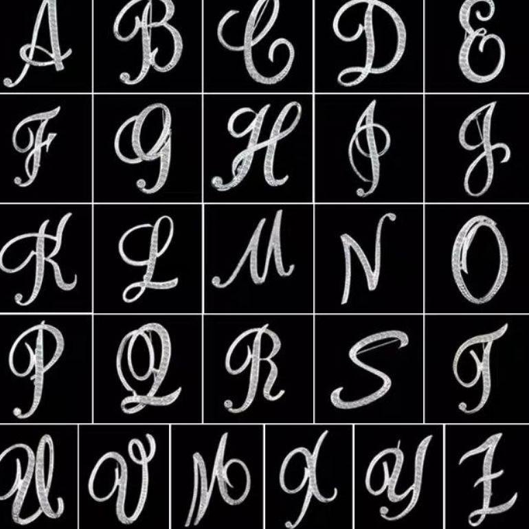 [PRODUK HHMHF] BROS HURUF VARIASI A-Z WARNA GOLD DAN SILVER / Bros huruf / Bros Huruf / Bros Inisial