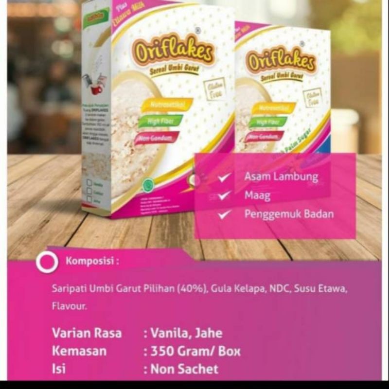 

Oriflakes Sereal Umbi Garut + Susu Ettawa 350gr