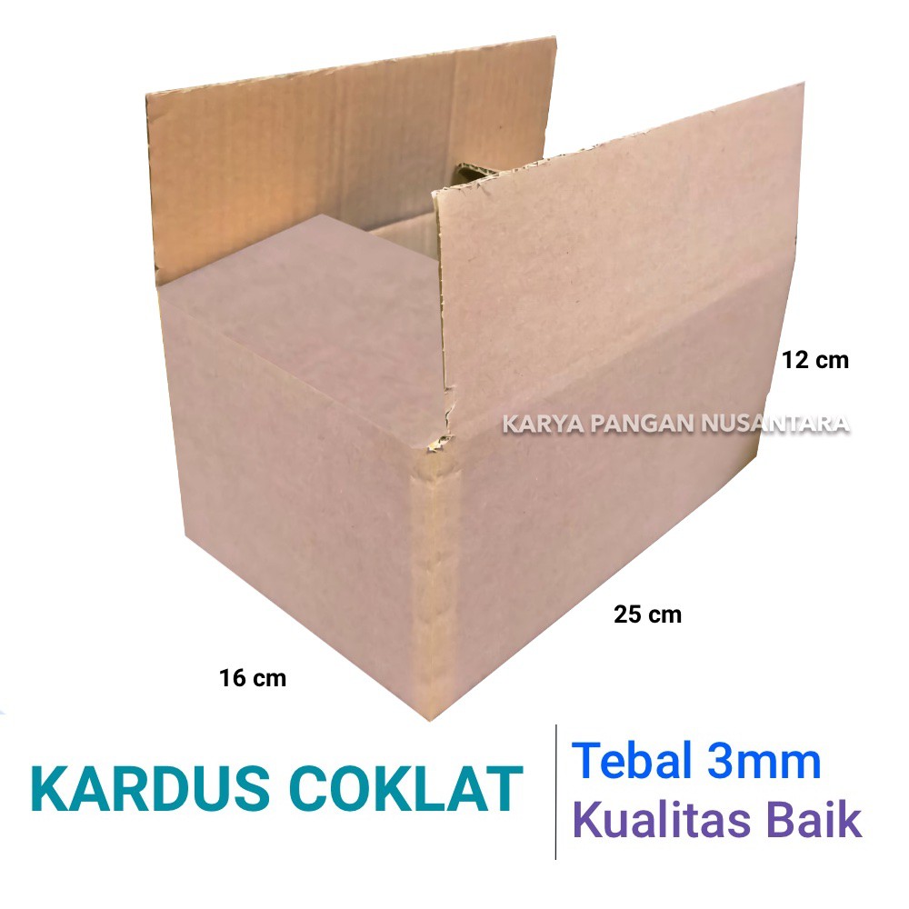 

KARDUS COKLAT 25 X 16 X 12 CM / KARDUS POLOS / BOX / KARDUS PACKING