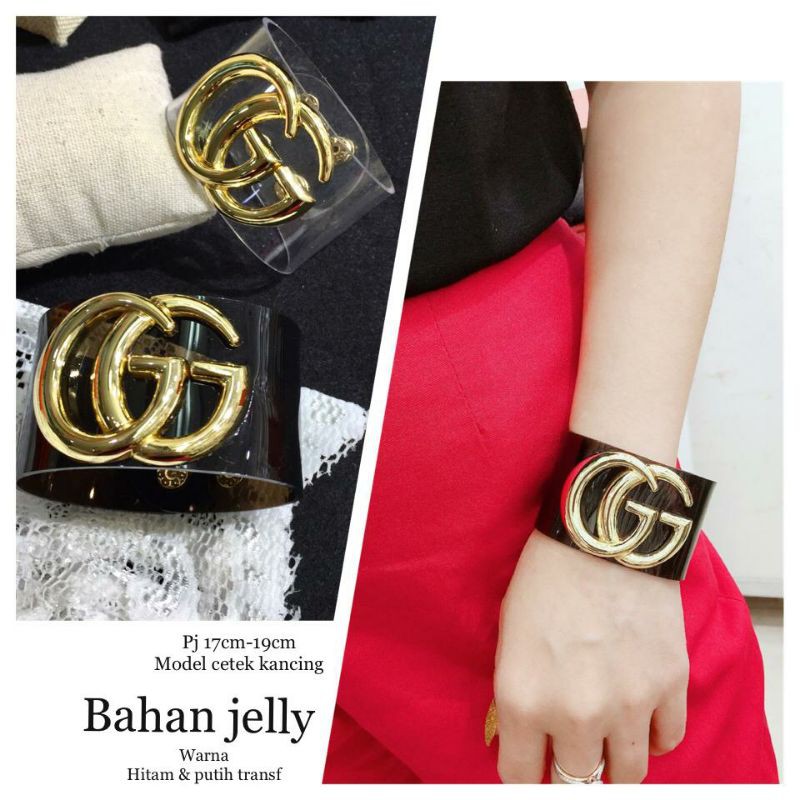 Gelang gu--ccixx bahan jelly gelang tangan Import Bahan jelly 00188