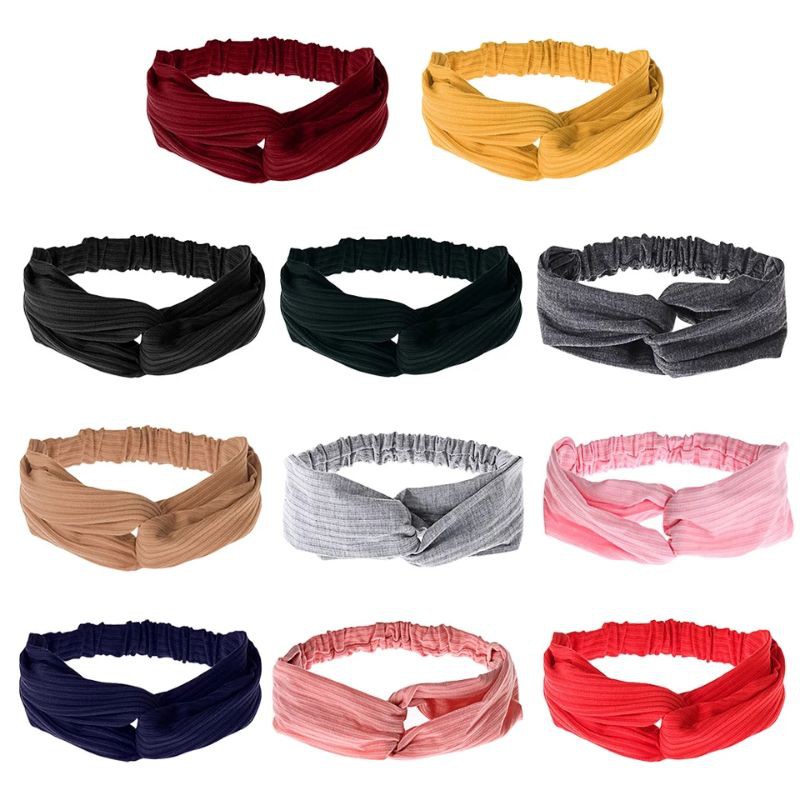 Bandana Simpul Twist Elastis Bando Polos