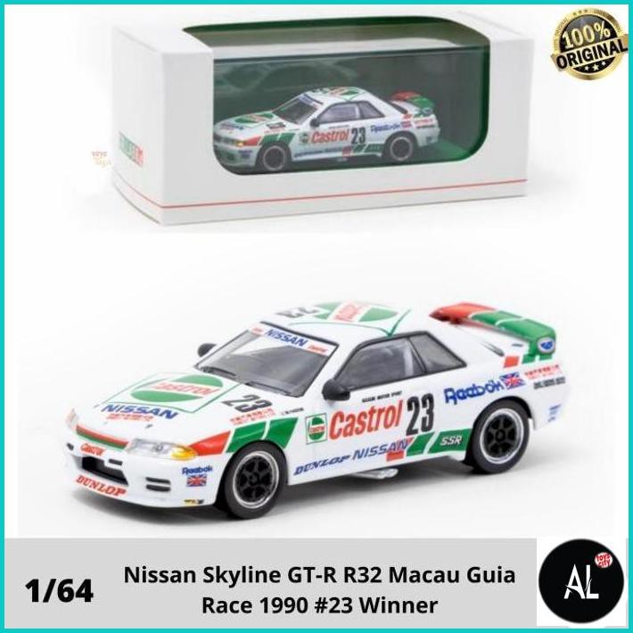 Al Tarmac Works X Kyosho 1/64 Nissan Skyline Gtr R32 Macau Guia Race 1990