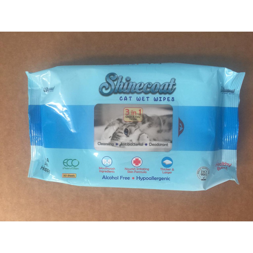 ShinyCoat Dog Cat Wet Wipes Tisu Basah Isi 50 lbr