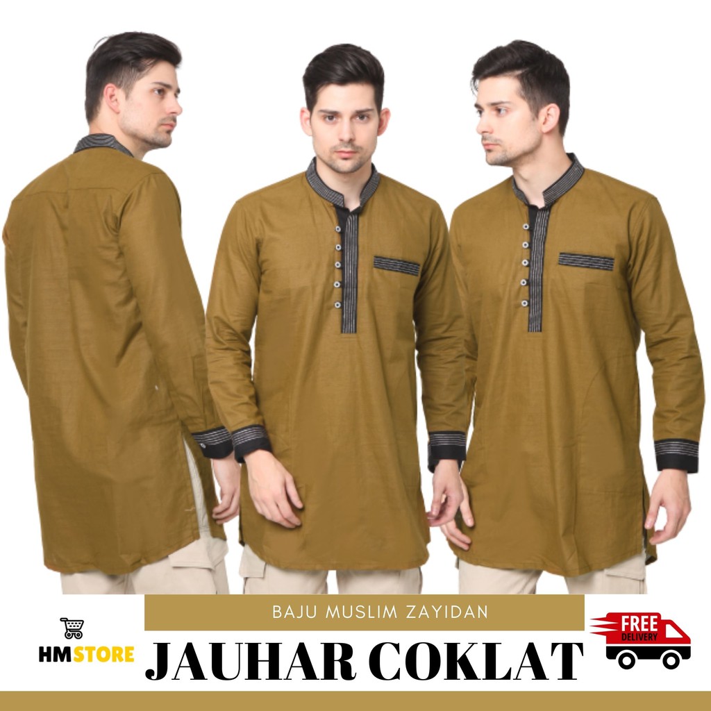 Baju koko Muslim Kemko Pria Dewasa Kurta Premium Pakistan Zayidan Model