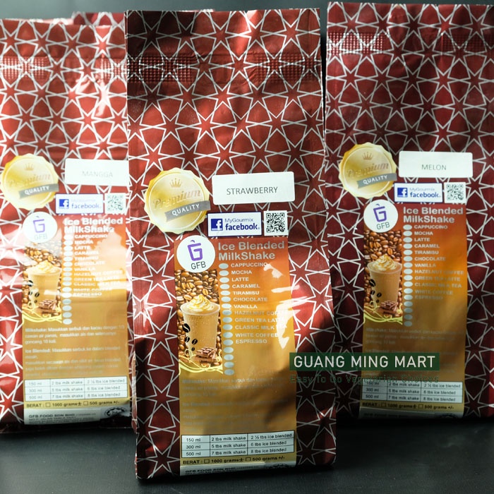 

GFB VEGETARIAN ICE BLENDED AND MILKSHAKE POWDER BUBUK MINUMAN [500gr]