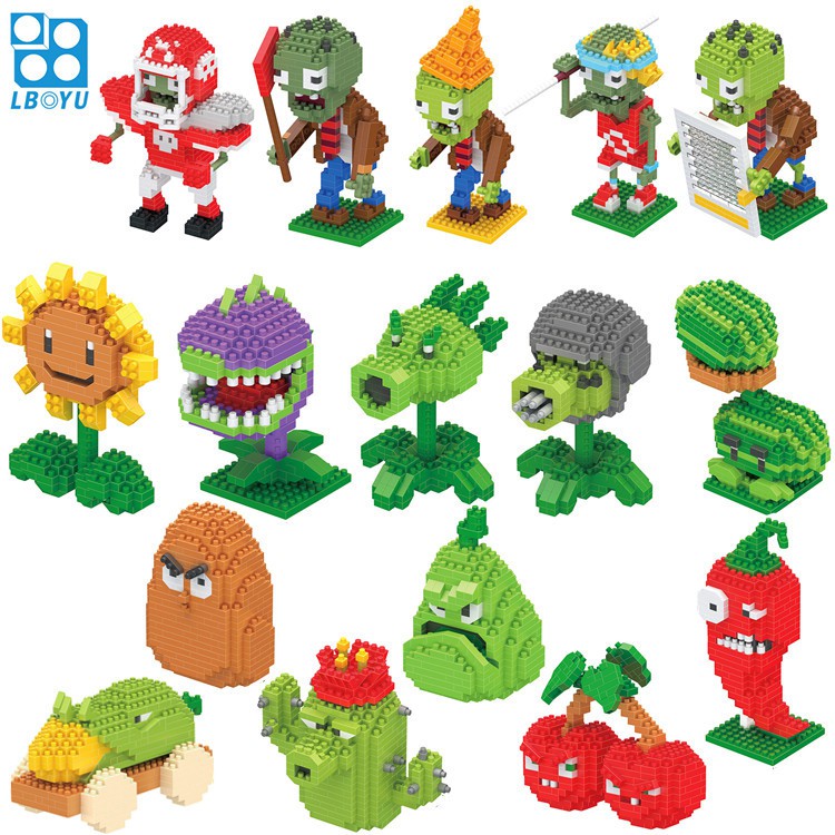 Jual Nano Block Lego Plant Vs Zombie Mainan Balok Susun Diy 3D Puzzle Bricks Mini Lboyu Indonesia|Shopee Indonesia