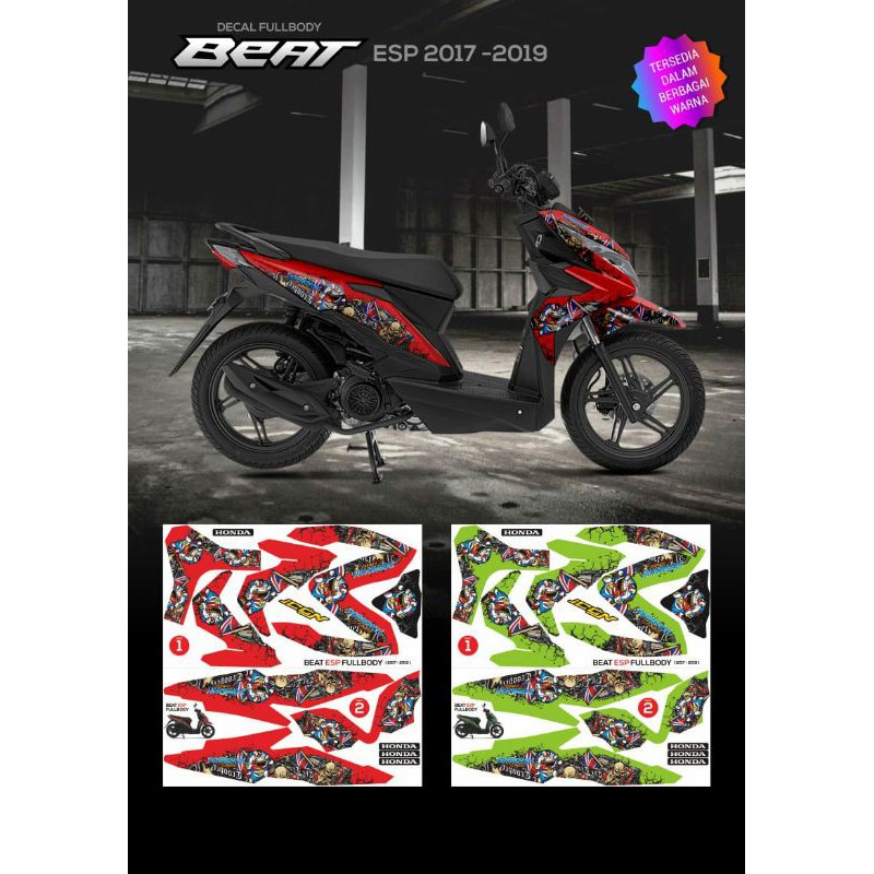 Decal Honda Beat Street Full body 2017 2019 - Dekal Beat Esp Doraemon Zombi