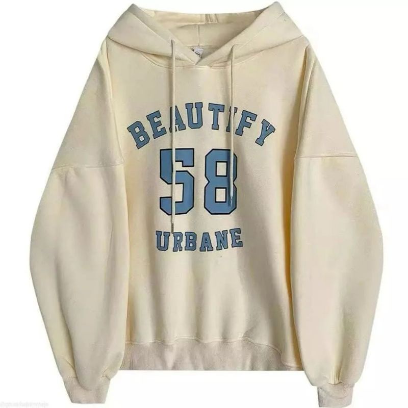 HOODIE WANITA - BEAUTY HOODIE OVERSIZE - ATASAN WANITA - HOODIE FLEECE - KOREAN STYLE