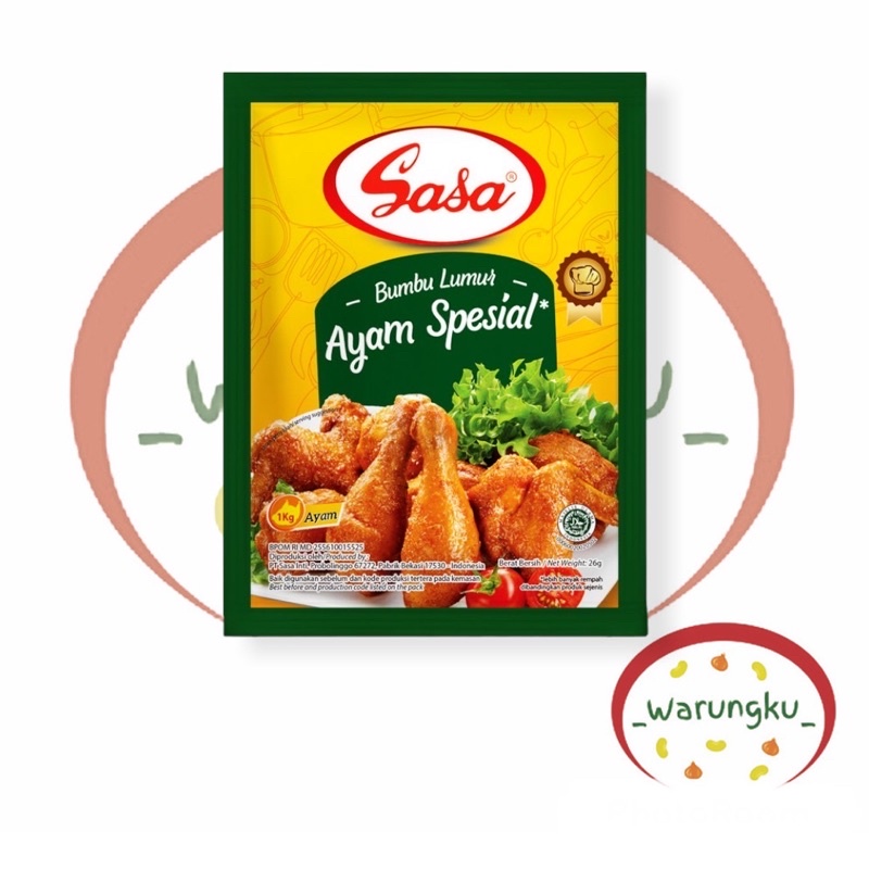 

SASA Bumbu Lumur AYAM SPESIAL 26gr Untuk 1 Kg Ayam