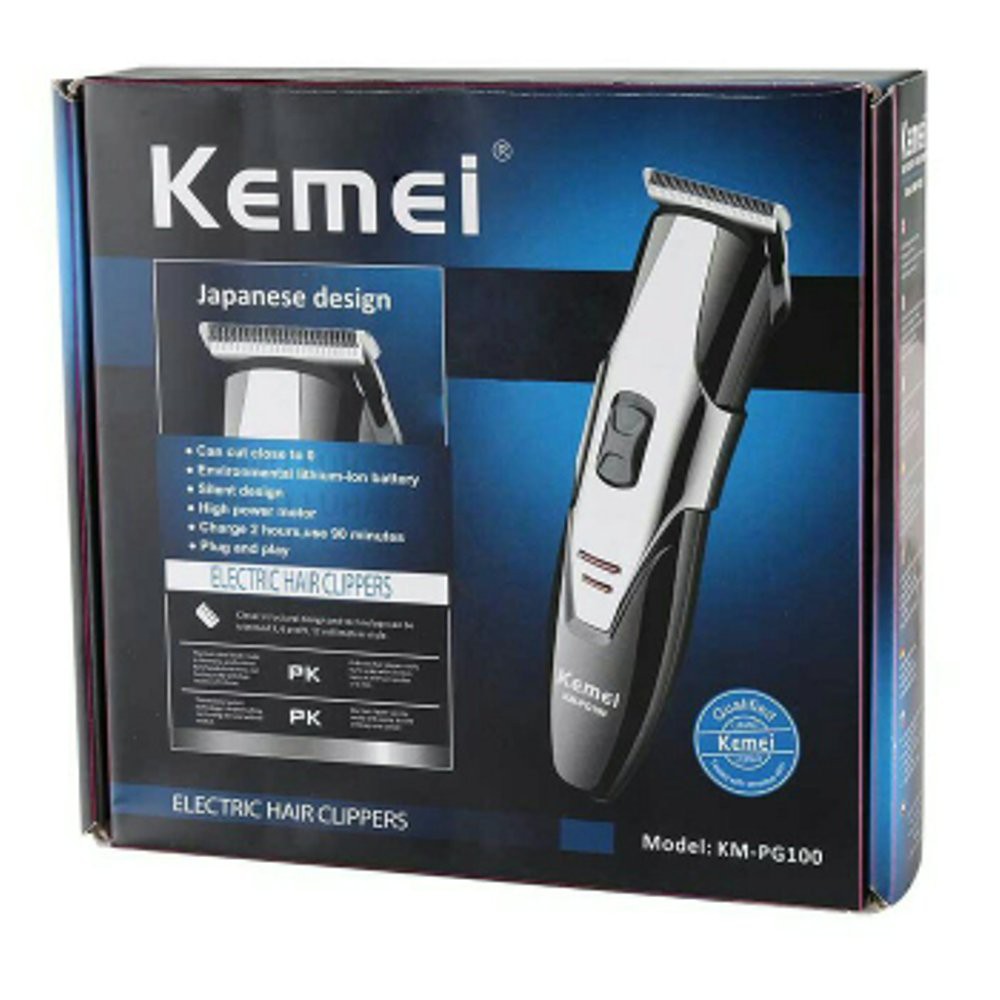 Alat Cukuran Kumis Jenggot Clipper Kemei KM-PG100 Trimmer Alat Cukur Cas