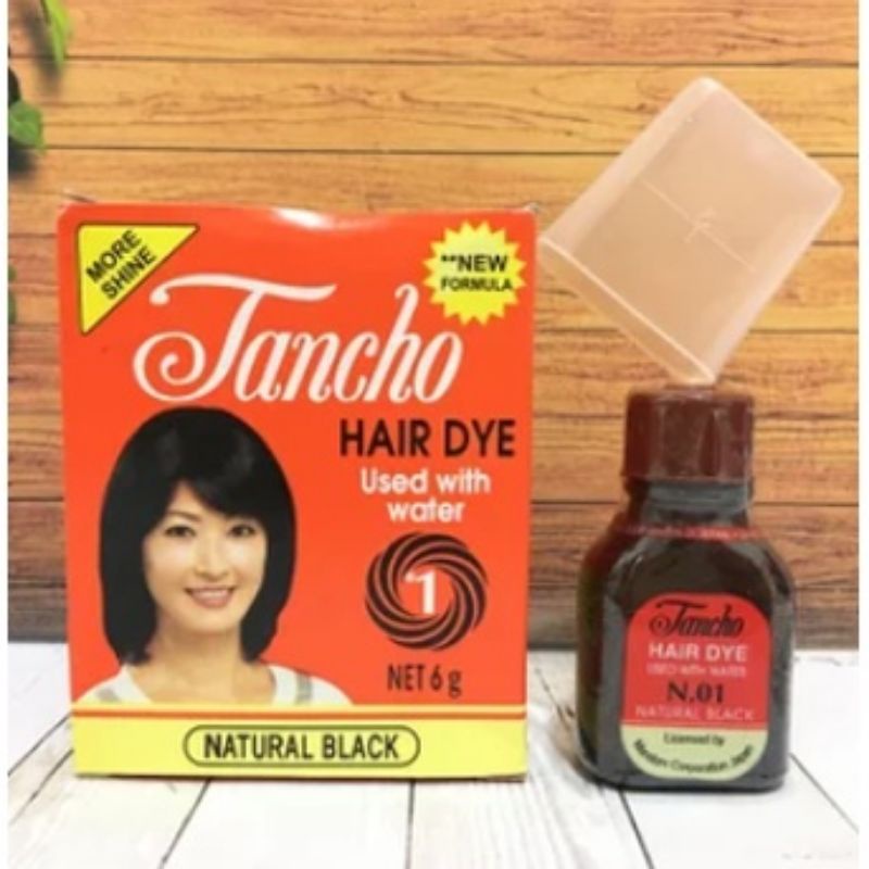 Tancho Hair Dye Natural Black | Semir Rambut Hitam 6gr